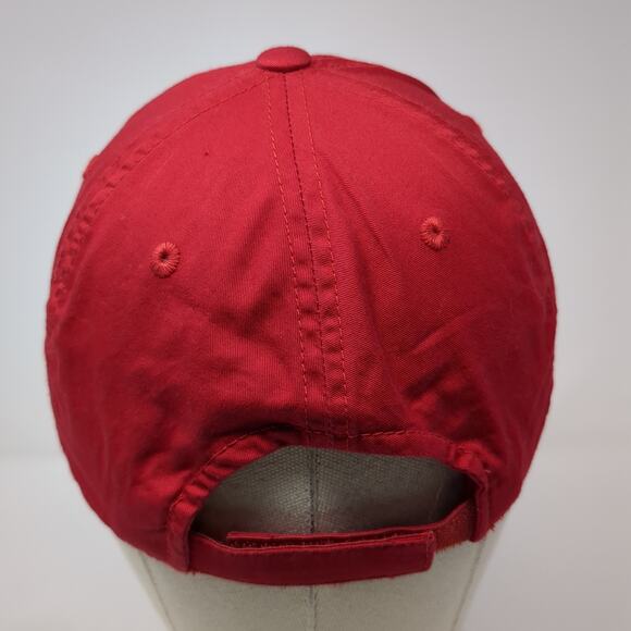American Needle Strapback Hat Red One Size Adjustable Outdoor Vent Holes - Picture 6 of 10